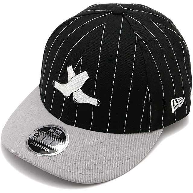 2点②花柄 ホワイトソックス グリーンリブ ホワイトソックス キャップ（NEW ERA）（柄：ストライプ）のおすすめ