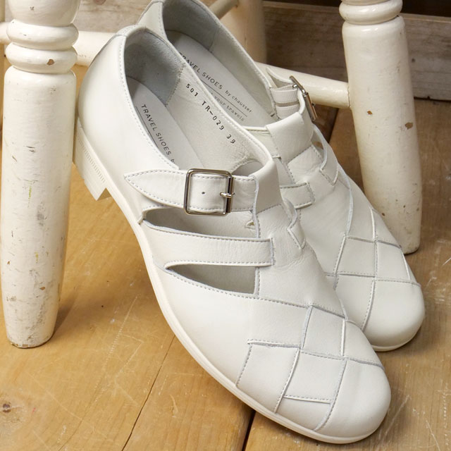 �ԕi�������� �V���Z �g���x���V���[�Y TRAVEL SHOES by chausser TR-029 SS25 �C ���{�� �����h�� �r�u�����\�[�� �z���C�g WH ���K�戵�X