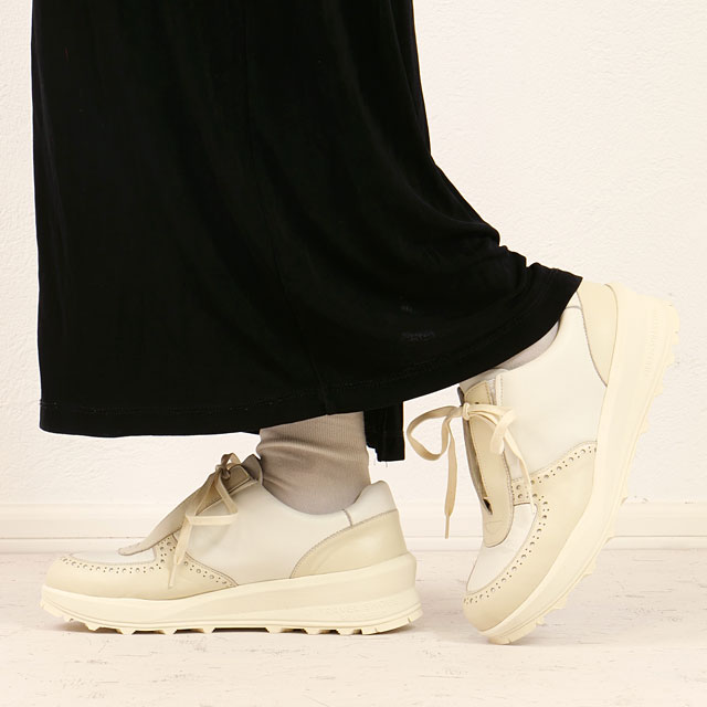 返品送料無料 ショセ トラベルシューズ TRAVEL SHOES by chausser アクティブ レザースニーカー TRA-024 SS25 Active Leather sneakers CRM WHC 正規取扱店