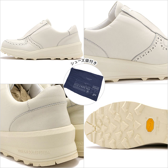 返品送料無料 ショセ トラベルシューズ TRAVEL SHOES by chausser アクティブ レザースニーカー TRA-024 SS25 Active Leather sneakers 日本製 WH 正規取扱店の画像