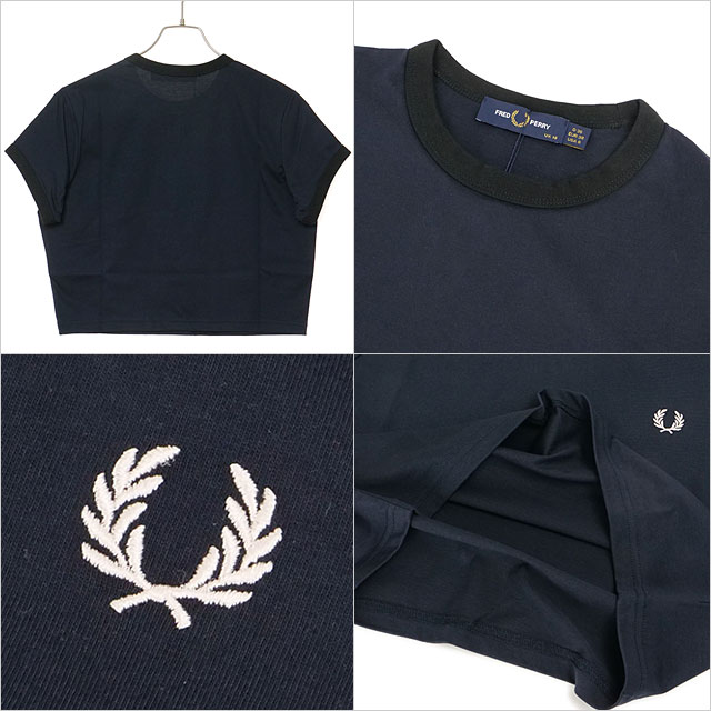 FRED PERRY フレッドペリー クロップド リンガーTシャツ G9163
