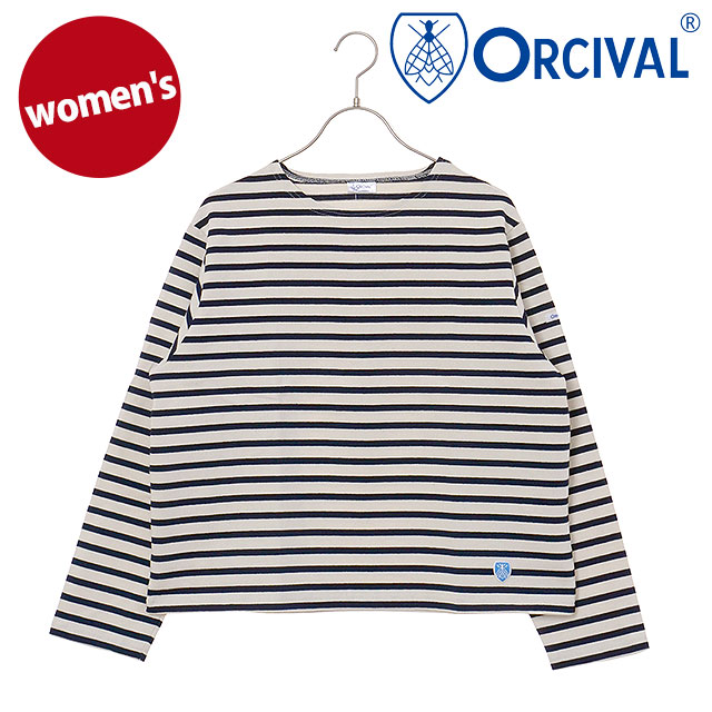 オーシバル ORCIVAL クルーネック ロングスリーブプルオーバー #B259 SS25 CREW NECK L S P.O. レディース 長袖Tシャツ ボーダー ECRU MARINE 正規取扱店 ORCIVAL オーシバル クルーネック ロングスリーブプルオーバー