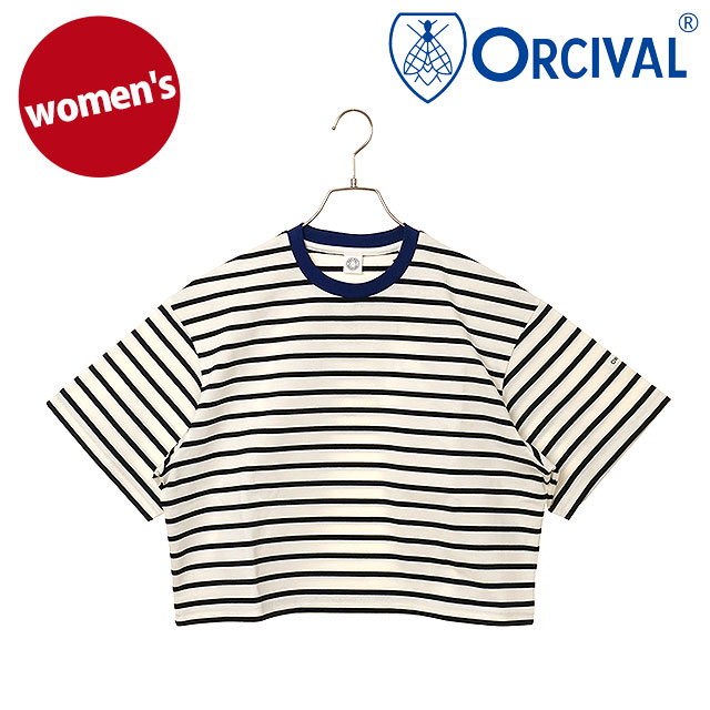 オーシバル ORCIVAL ワイドクルーネックショートスリーブプルオーバー OR-C0416-MSD WIDE CREW NECK S S P.O. レディース WHITE BLACK BLUE-BINDER 正規取扱店