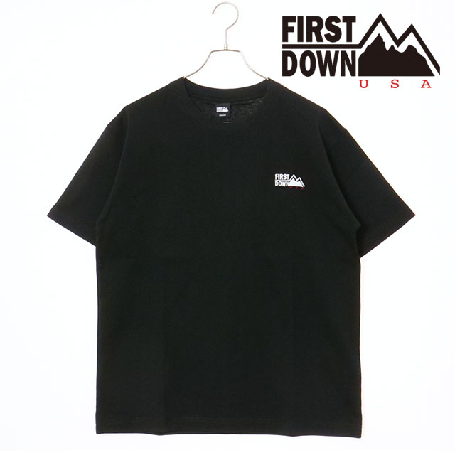 t@[Xg_E FIRST DOWN S V[gX[uTVc F801042-06 SS25 LOGO S S TEE Y gbvX  RbgW[W[ BLACK  K戵X