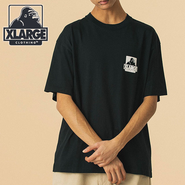 XLARGE エクストララージ Tシャツ 黒 ブラック MIXED LOGO S/S TEE（Tシャツ/カットソー）｜XLARGE（エクストラ