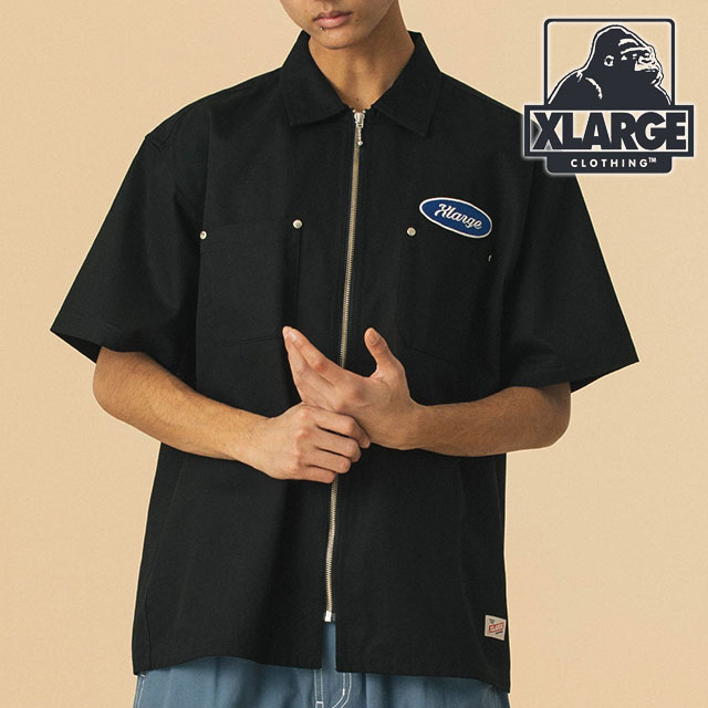XLARGE（エクストラ ラージ） ジップアップ ショートスリーブ ワーク