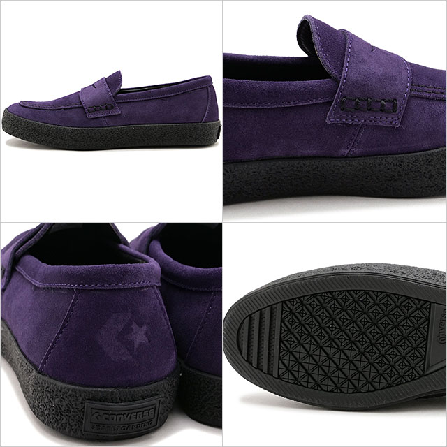 ★9月発売★ 秋冬新作 送料無料 コンバース CONVERSE メンズ/レディース スニーカー CS ローファー II SK パープル/ブラック アレンジモデル ユニセックス スニーカー 通勤 通学 CONVERSE（コンバース） スニーカー CS ローファー II SK 33701870