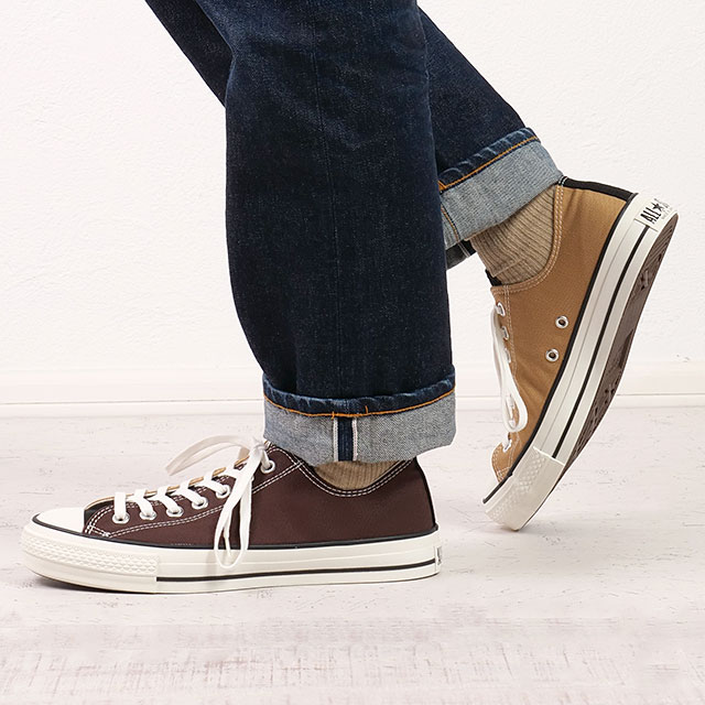 �R���o�[�X CONVERSE �X�j�[�J�[ �L�����o�X �I�[���X�^�[ J ���[�J�b�g 31315480 FW25 CANVAS ALL STAR J OX ���{�� DARK-BROWN BLACK BROWN ���K�戵�X