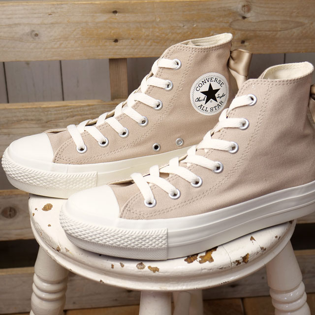【CONVERSE】AS PLTS BACKRIBBON HI SMOKY BEIGE 国内発送 レディース 【CONVERSE】 コンバース AS PLTS BACKRIBBON HI