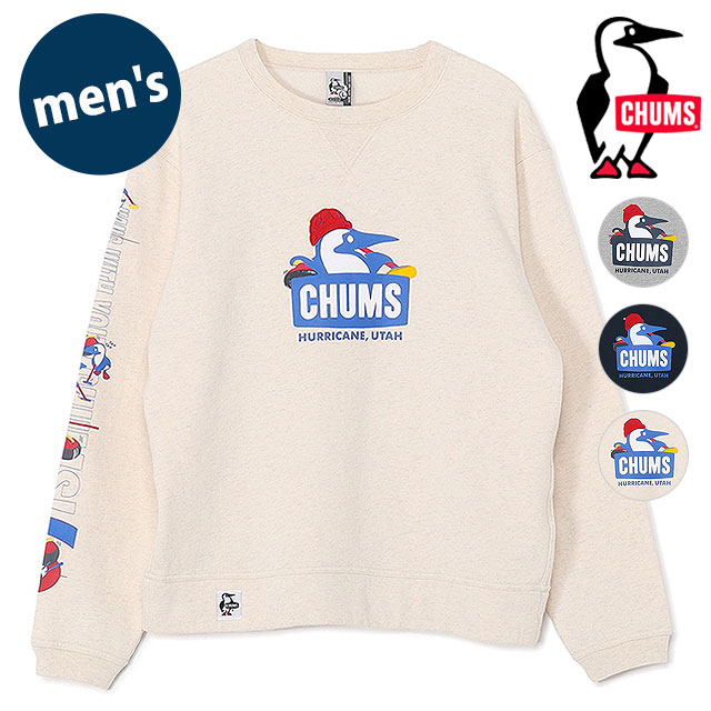チャムス CHUMS ブービーカーリングクルートップ [CH00-1517 FW25] M Booby Curling Crew Top メンズ トップス トレーナー 長袖スウェットシャツ USAコットン 正規取扱店 CHUMS（チャムス） ブービーカーリングクルートップ CH00-1517 FW25 M