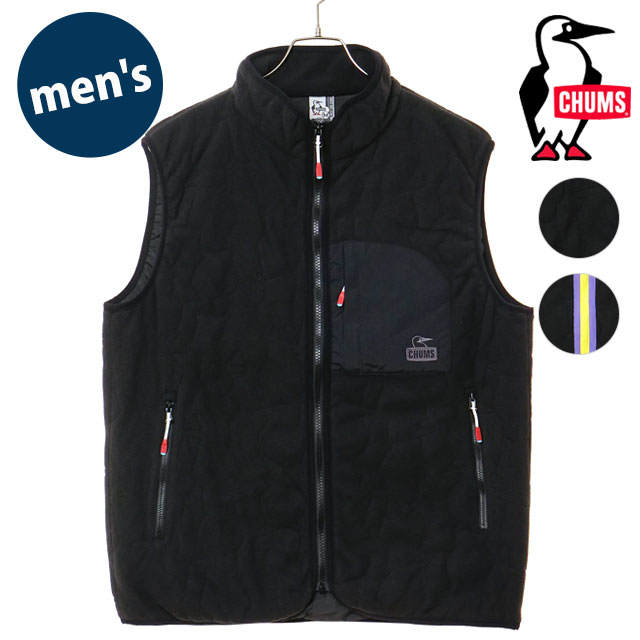 新品CHUMS チャムスBooby Stitch フリースベストM Booby Stitch Fleece Vest|CHUMS(チャムス)|アウトドアファッション