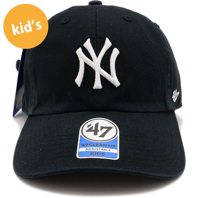 �t�H�[�e�B�[�Z�u�� '47 �L���b�v �L�b�Y �N���[���i�b�v �j���[���[�N�E�����L�[�X 14751044 Kids '47 CLEAN UP YANKEES �j�̎q�E���̎q �X�q BLACK ���K�戵�X