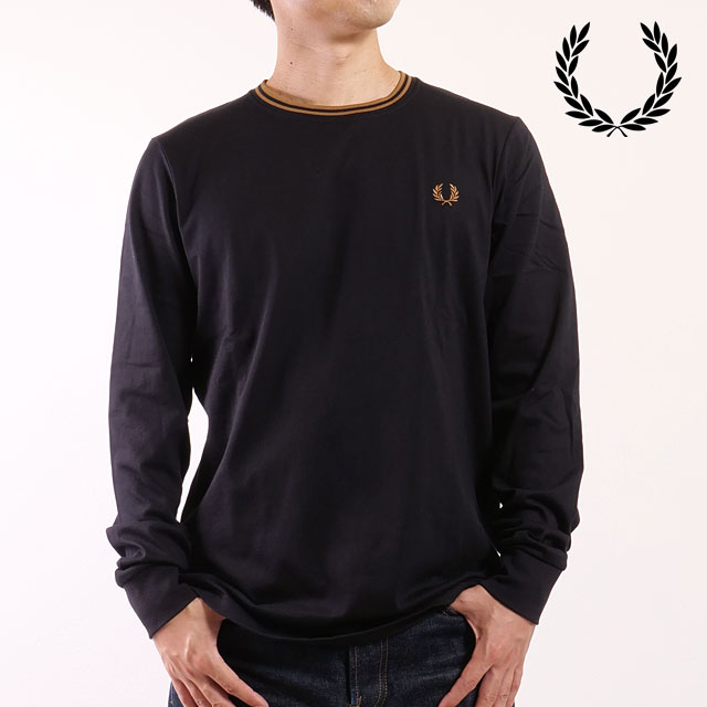 FRED PERRY M9602 ロングスリーブTシャツ BLACK(184) FRED PERRY（フレッドペリー） ロングスリーブ ツインティップドT