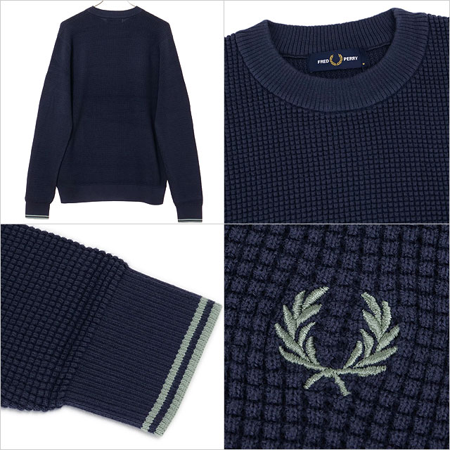 【希少、レア】MUVEIL×Fred Perry ニットセーター【２点セット】 楽天市場】FRED PERRY/フレッドペリー WAFFLE STITCH HALF ZIP JUMPER