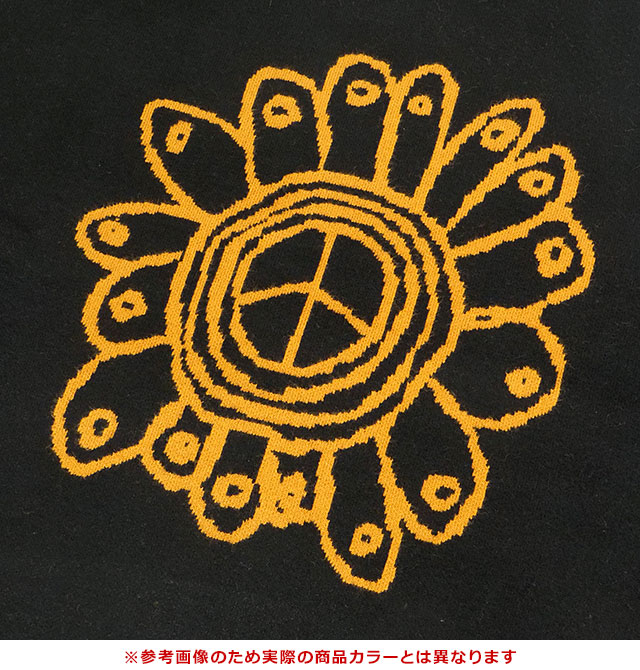 gym master（ジムマスター） ジャガードニット PEACE FLOWER クルー