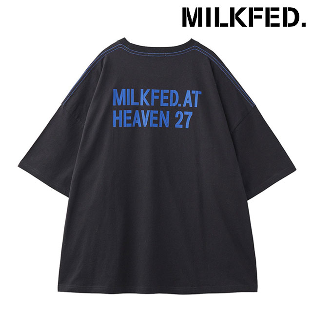 ミルクフェド MILKFED. ATヘブン27 スーパービッグショートスリーブトップ 103253013001 FW25 AT HEAVEN27 SUPER BIG S S TOP レディース CHARCOAL 正規取扱店