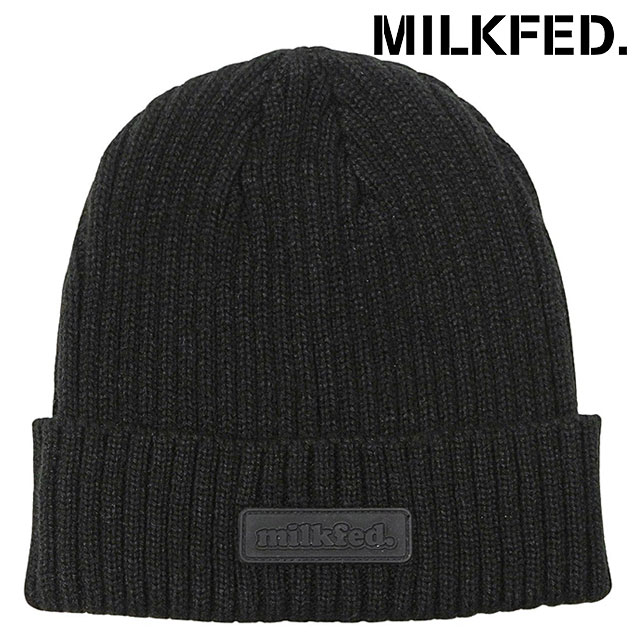ミルク MILKFED. ミルクフェド ラバーパッチニットキャップ