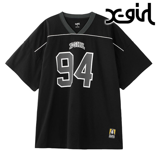 エックスガール X-girl ナンバリング ショートスリーブビッグティードレス 105251041004 FW25 NUMBERING S S BIG TEE DRESS ワンピース 半袖 BLACK 正規取扱店
