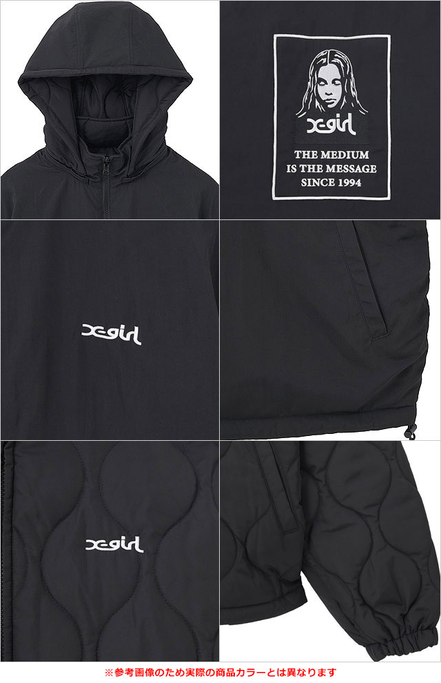 X-girl（エックスガール） フェイスパッチ リバーシブルジャケット