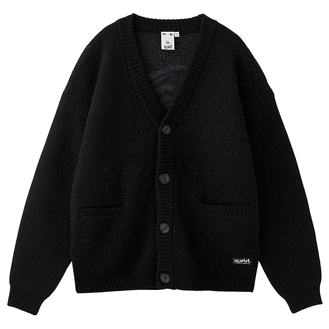 X-girl（エックスガール） フェイス ジャガードニットカーディガン