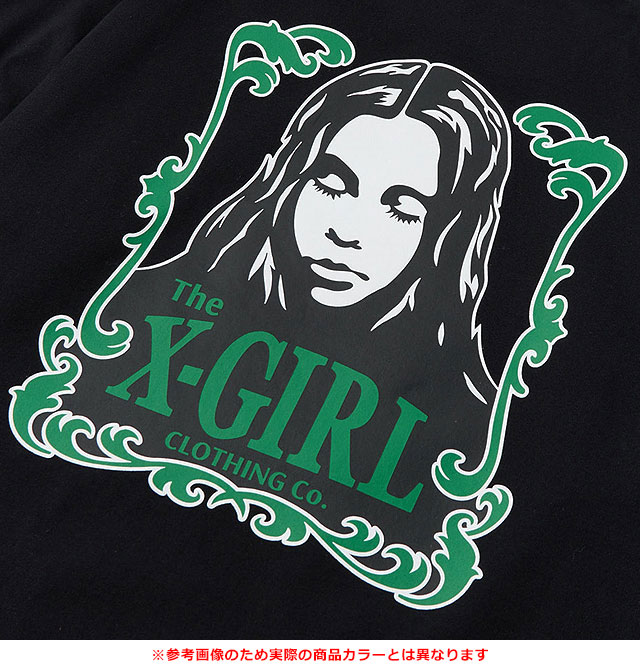 X-girl（エックスガール） オーナメントフェイス ロングスリーブT