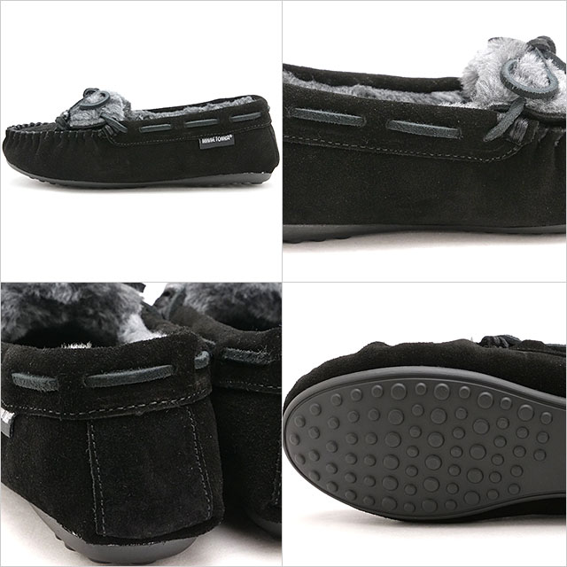 ミネトンカ MINNETONKA フラットシューズ キーラ スリッパー [40680 FW25] KYRA SLIPPER レディース 靴 ファーモカシン 日本別注 BLACK 正規取扱店 Minnetonka（ミネトンカ） フラットシューズ キーラ スリッパー 40680