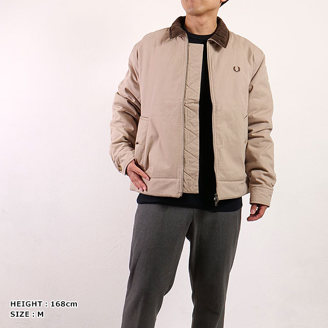 フレッドペリー FRED PERRY コットン カバンジャケット [J8535-Z19 FW25Q4] COTTON CABAN JACKET メンズ アウター トラックトップ ブルゾン WARM-OAT 正規取扱店 FRED PERRY（フレッドペリー） コットン カバンジャケット J8535-Z19