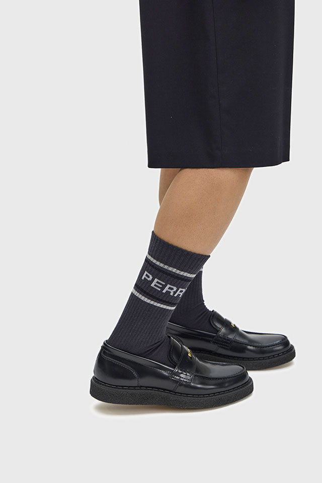 フレッドペリー FRED PERRY ジョージコックス ペニーローファー レザー SB1345-102 FW25Q4 GC×FP PENNY LOAFER GEORGE COX コラボ BLACK 正規取扱店の画像