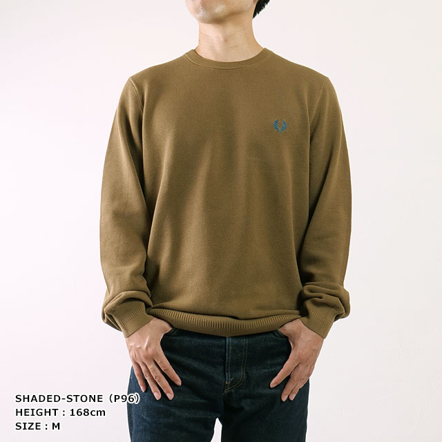 フレッドペリー FRED PERRY ピケステッチジャンパー K1309 PIQUE STITCH JUMPER メンズ トップス セーター クルーネックニット 当店激オシ 正規取扱店