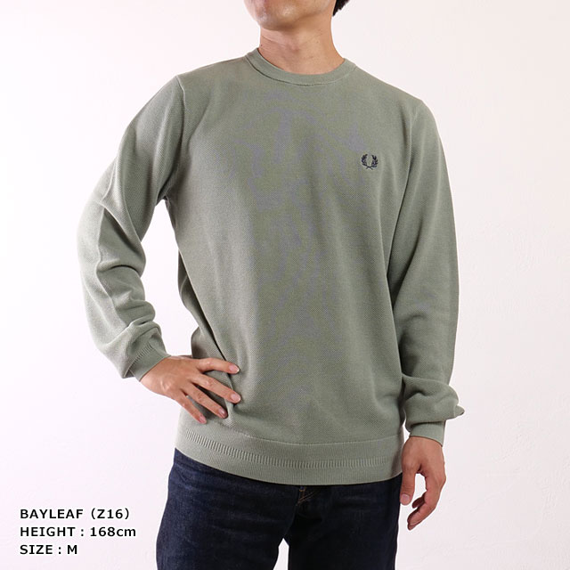 フレッドペリー FRED PERRY ピケステッチジャンパー K1309 PIQUE STITCH JUMPER メンズ トップス セーター クルーネックニット 当店激オシ 正規取扱店