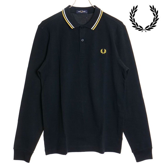 フレッドペリー FRED PERRY ロングスリーブ ツインティップド ポロシャツ [M3636-W53] LS TWIN TIPPED SHIRT メンズ トップス 長袖 鹿の子 NAVY/ECRU/HONEYCOMB 正規取扱店 FRED PERRY（フレッドペリー） ロングスリーブ ツインティップド