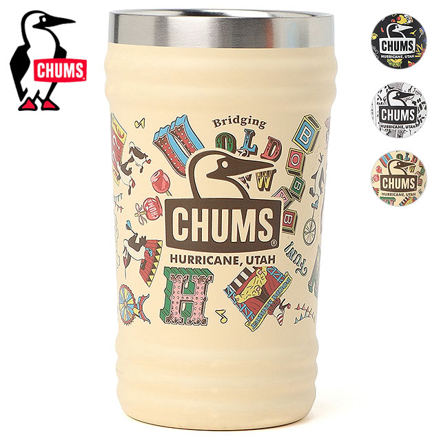 �`�����X CHUMS �X�e�����X�}�O �L�����p�[�E�F�[�u�^���u���[�p�^�[�� CH62-2272 SS26 Camper Wave Tumbler Pattern �X�e�����X�{�g�� 360ml ���K�戵�X
