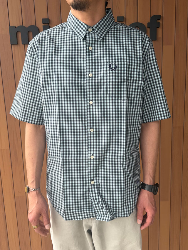 FRED PERRY（フレッドペリー） メンズ ギンガムショートスリーブシャツ