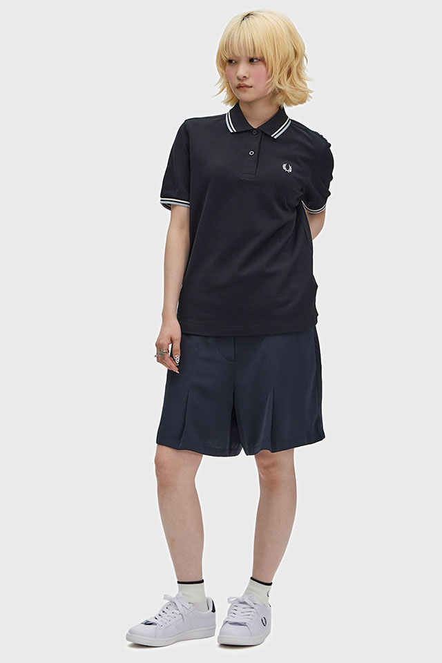 フレッドペリー FRED PERRY ポロシャツ ツインティップド フレッドペリーシャツ G3600-23C SS26Q2 TWIN TIPPED FRED PERRY SHIRT トップス ブラック 正規取扱店