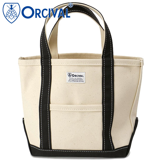 �I�[�V�o�� ORCIVAL �g�[�g�o�b�O �X���[�� OR-H0285-KWC TOTE BAG SMALL �� ���{�� �L�����o�X�g�[�g ���T�C�Y ���z �z���C�g�n ECRU CHARCOAL ���K�戵�X