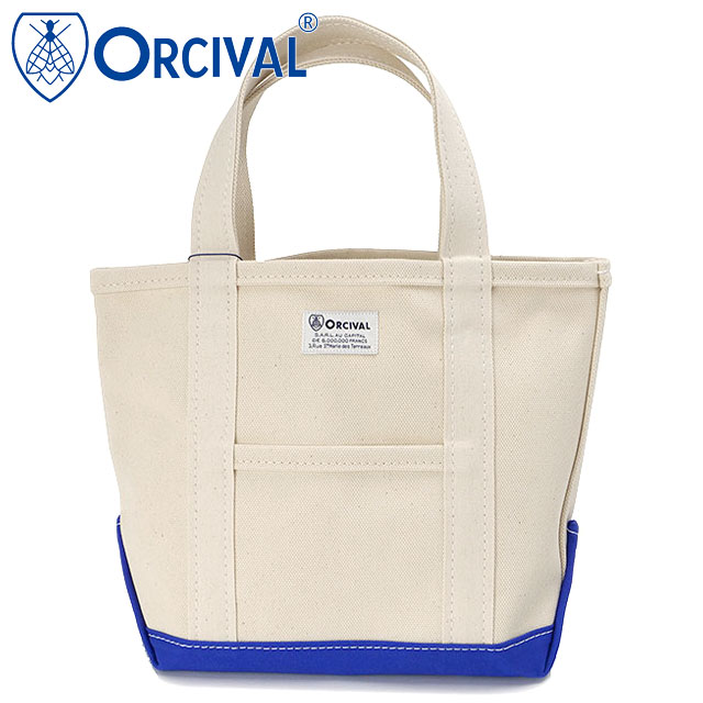 �I�[�V�o�� ORCIVAL �g�[�g�o�b�O �X���[�� OR-H0285-KWC TOTE BAG SMALL �� ���{�� �L�����o�X�g�[�g ���T�C�Y ���z �z���C�g�n ECRU ULTRAMARINE ���K�戵�X