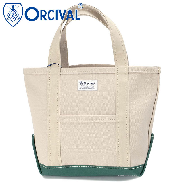 �I�[�V�o�� ORCIVAL �g�[�g�o�b�O �X���[�� OR-H0285-KWC TOTE BAG SMALL �� ���{�� �L�����o�X�g�[�g ���T�C�Y ���z �x�[�W�� LT.SAND-BEIGE GREEN ���K�戵�X
