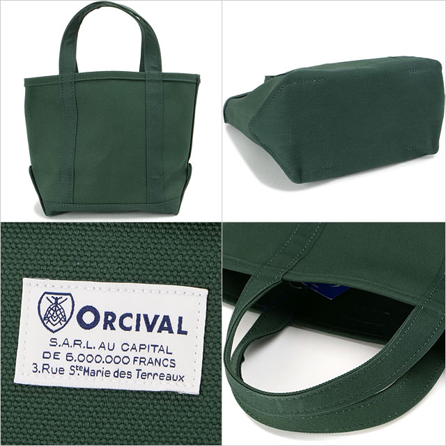 【新品】ORCIVAL トートバッグ　グリーン ORCIVAL（オーシバル） トートバッグ スモール OR-H0285-KWC FW25 TOTE