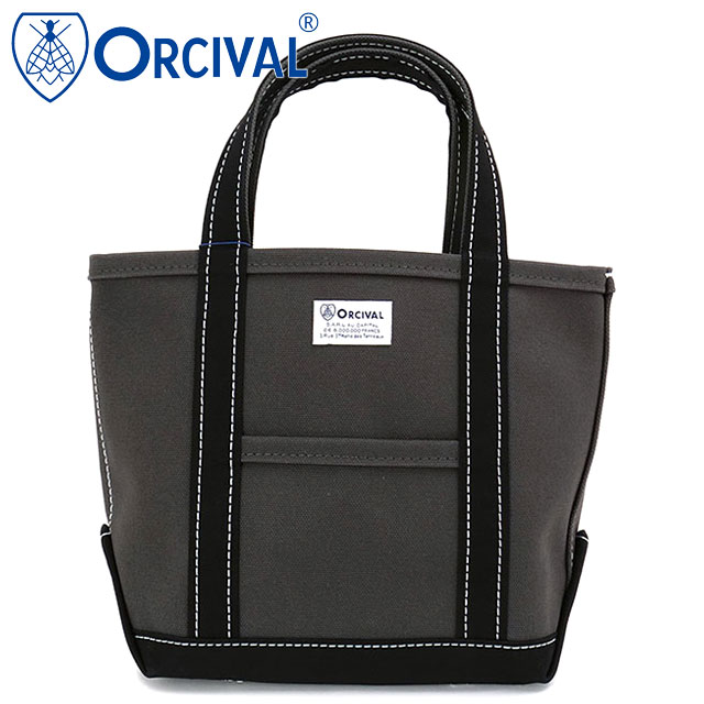�I�[�V�o�� ORCIVAL �g�[�g�o�b�O �X���[�� OR-H0285-KWC FW25 TOTE BAG SMALL �� ���{�� �L�����o�X�g�[�g ���T�C�Y ���z �O���[ CHARCOAL BLACK ���K�戵�X