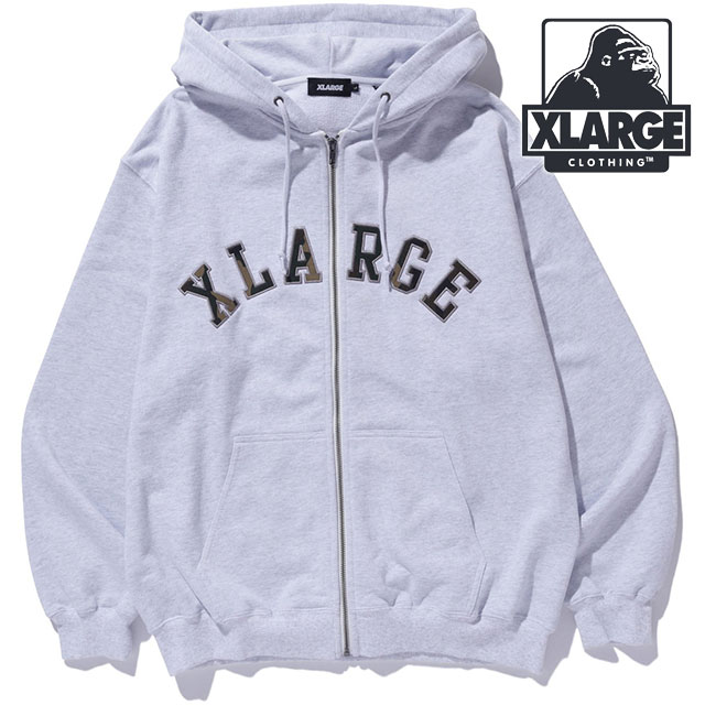 XLARGE（エクストラ ラージ） カモパッチ ジップアップフーデッド