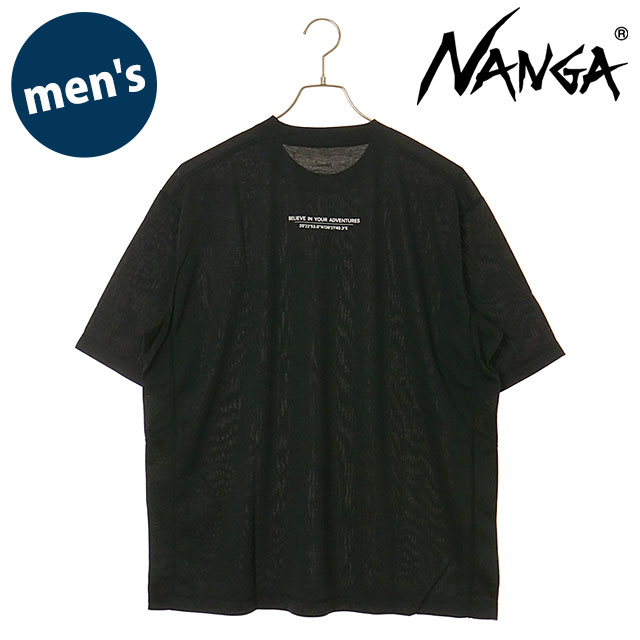 �i���K NANGA �����Y �h���C�~�b�N�X �s�{�b�g�X���[�uT�V���c N2610-1M145A SS26 DRY MIX PIVOT SLEEVE TEE �g�b�v�X ���� �A�E�g�h�A �� BLK  ���K�戵�X