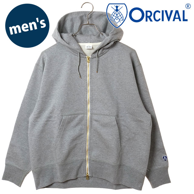 美品 オーシバル ジップパーカー グレー 5 L オーチバル ORCIVAL（オーシバル） オーチバル フレンチテリー ジップアップ