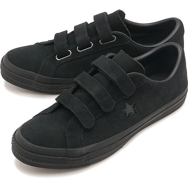 靴　コンバース　ワンスター　ベルクロスニーカー　黒　絶版　 CONVERSE ONE STAR SUEDE V-3 BLACK MONOCHROME コンバース ワンスター