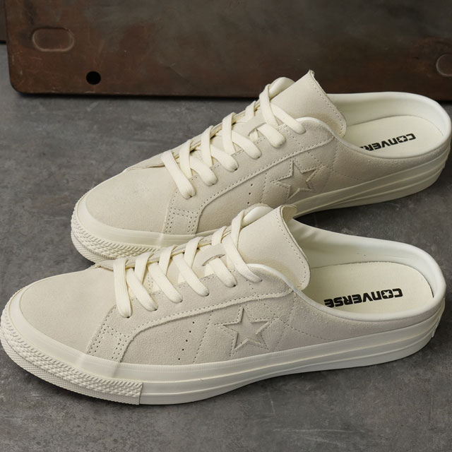 �R���o�[�X CONVERSE �X�j�[�J�[ �����X�^�[ �X�G�[�h �~���[�� 33702980 SS26Q2 ONE STAR SUEDE MULE �C �V���[�Y �X���b�|�� �� OFF-WHITE ���K�戵�X