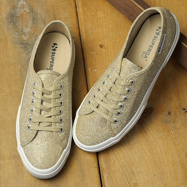 �X�y���K SUPERGA �X�j�[�J�[ ���f�B�[�X �W���[�W���� ���b�W�F�[�� 6S4135ZW-340 SS26 3750 JERSEY LAME LEGGERA �C �V���[�Y �x�[�W�� PLT-BEIGE ���K�戵�X