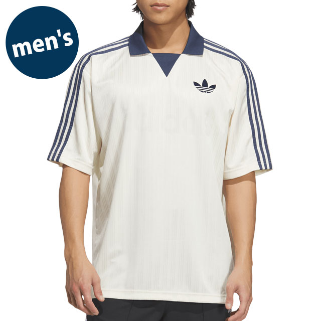 アディダス オリジナルス adidas Originals メンズ 襟付きゴーリートップ VA035 KB5435 SS26 COLLARED GOALIE トップス 白 クリームホワイト 正規取扱店 | adidas Originals