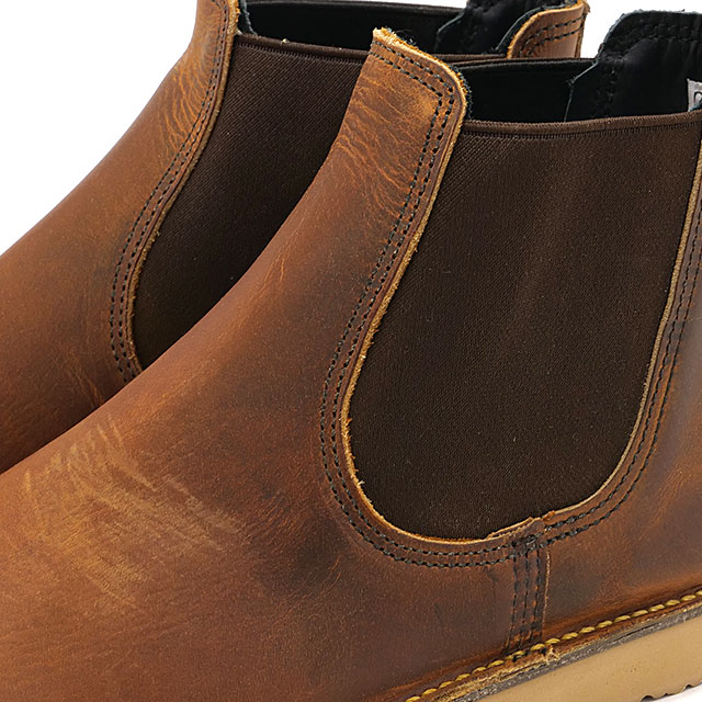 返品交換送料無料 レッドウィング REDWING メンズ ウィークエンダー チェルシー 3128 SS26 WEEKENDER CHELSEA Dワイズ カッパー・ラフアンドタフ 正規取扱店の画像