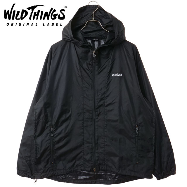 WILD THINGS リバーシブル フルジップ ナイロンパーカーUSA製 WILD THINGS（ワイルドシングス） メンズ パッカブル ウインドパーカー