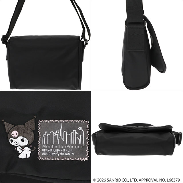 コラボ マンハッタンポーテージ Manhattan Portage ホワイトホール ショルダーバッグ クロミ MP2095MGNTNTWLBKRM SS26 サンリオ 黒 Black 正規取扱店_2