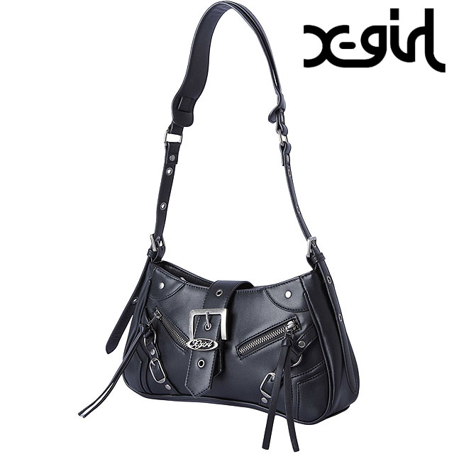 エックスガール X-girl レディース ジップアンドベルト フェイクレザーバッグ 105264053012 ZIP AND BELT FAUX LEATHER BAG ウィメンズ 鞄 正規取扱店